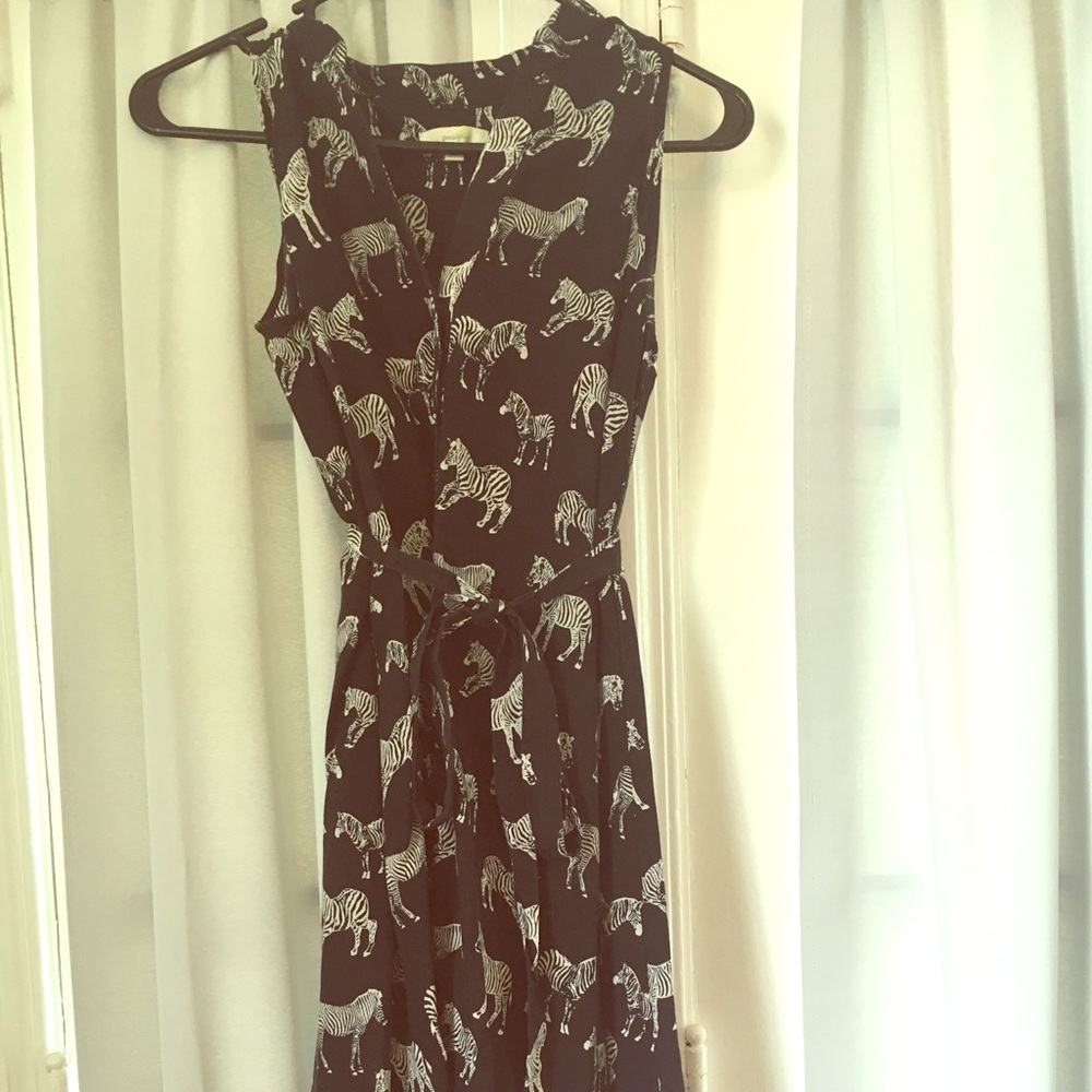 Anthropology Zebra print dress